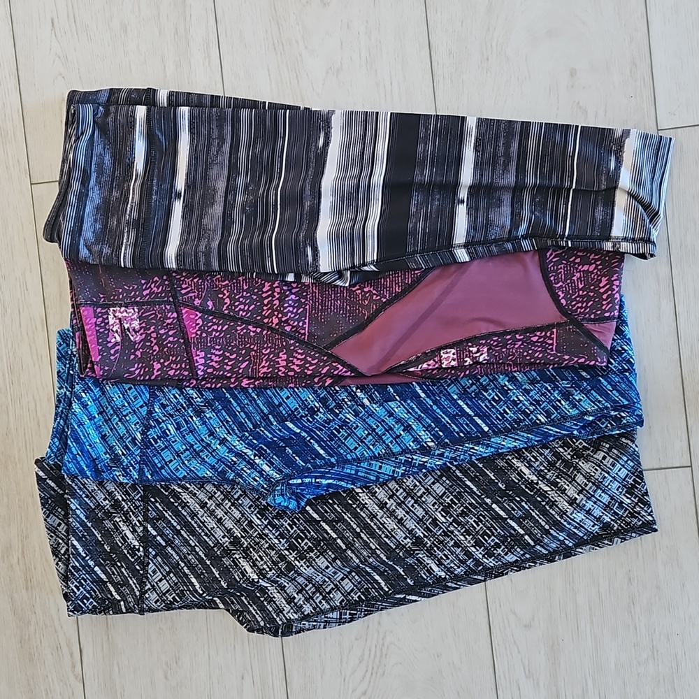 Four Patterned Athletic Leggings